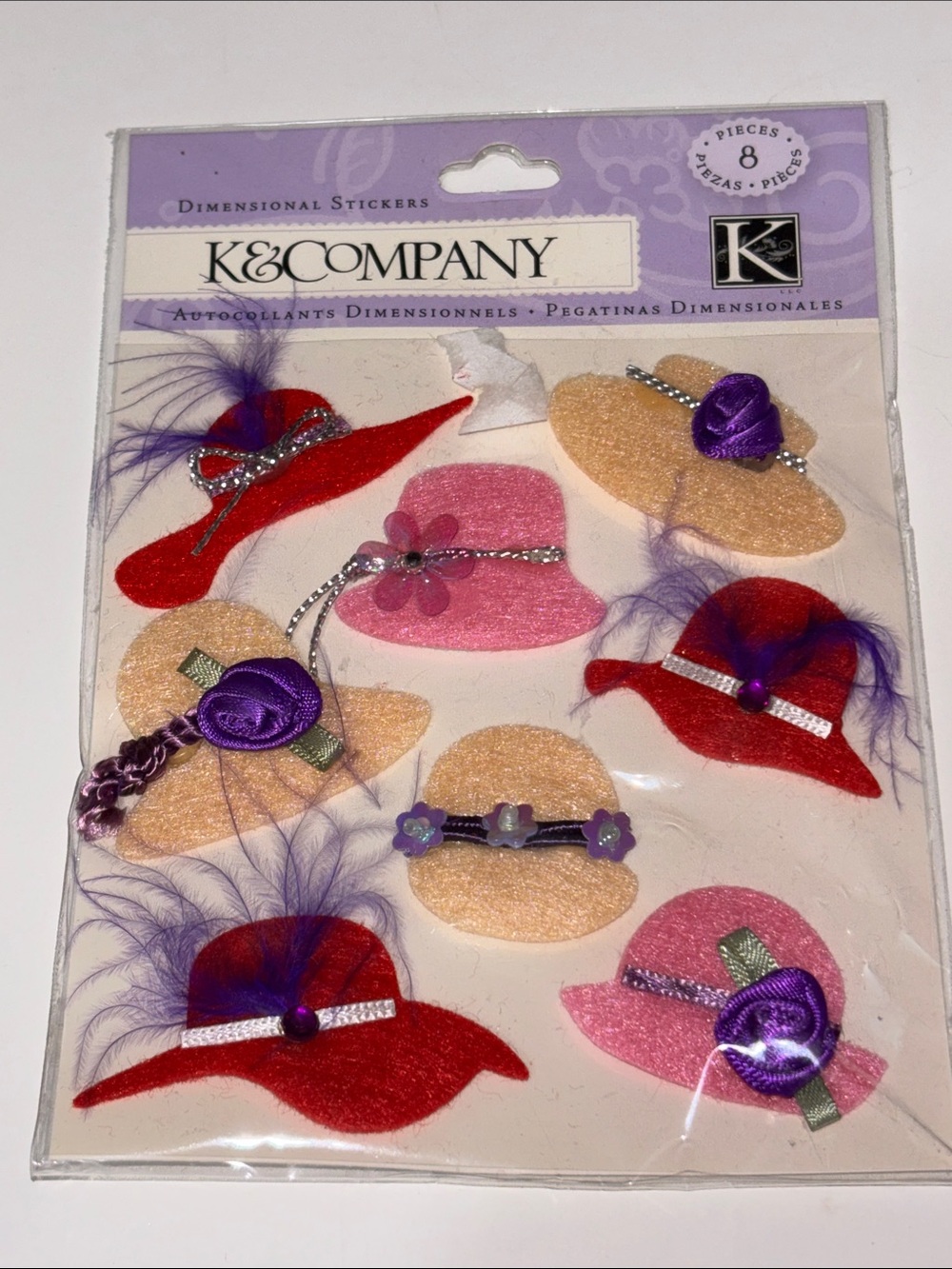 Red Hat Society Stickers K&Company Hat Dimensional Stickers 2010